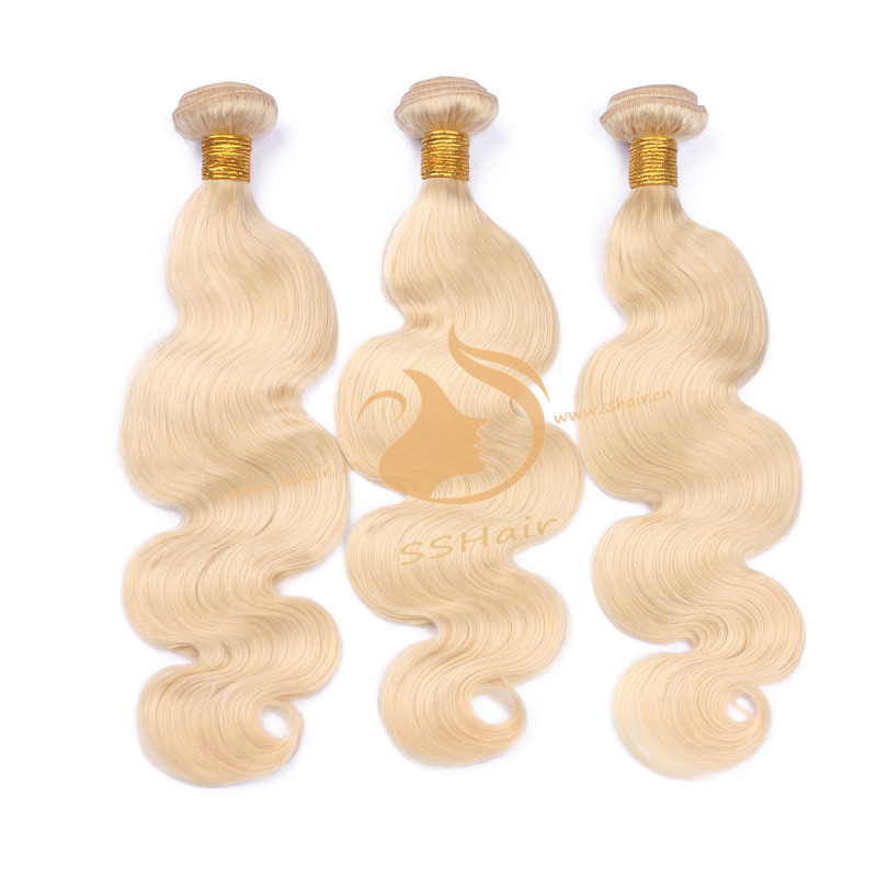 SSHair // Hair Weft + Lace Frontal // Remy Human Hair // 613# // Body Wave