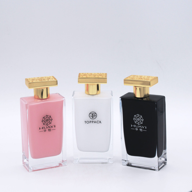 painting coating inside black empty cosmetic packaging perfume glass bottle 100ml