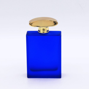 good quality blue empty vintage cosmetic perfume spray 100ml glass bottle for sale