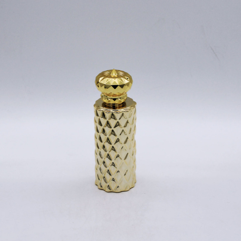 design golden cosmetic fragrance container empty spray perfume bottle luxury glass