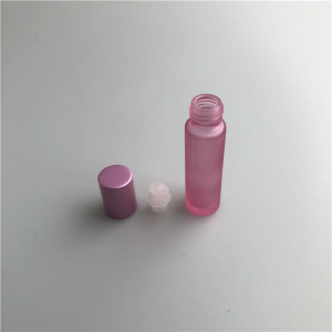 10ml Pink plastic roller ball glass bottle  