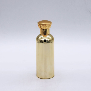good quality uv golden cosmetic glass empty perfume bottles 100ml for sale