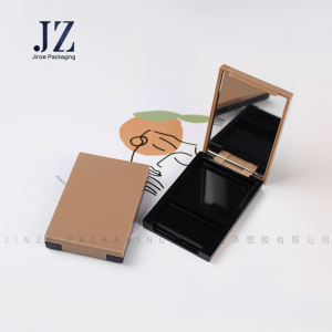 jinze square eye shadow case face powder packaging bronzing powder container with mirror