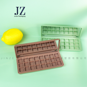 jinze square 24 colors eyeshadow palette packaging makeup case with mirror