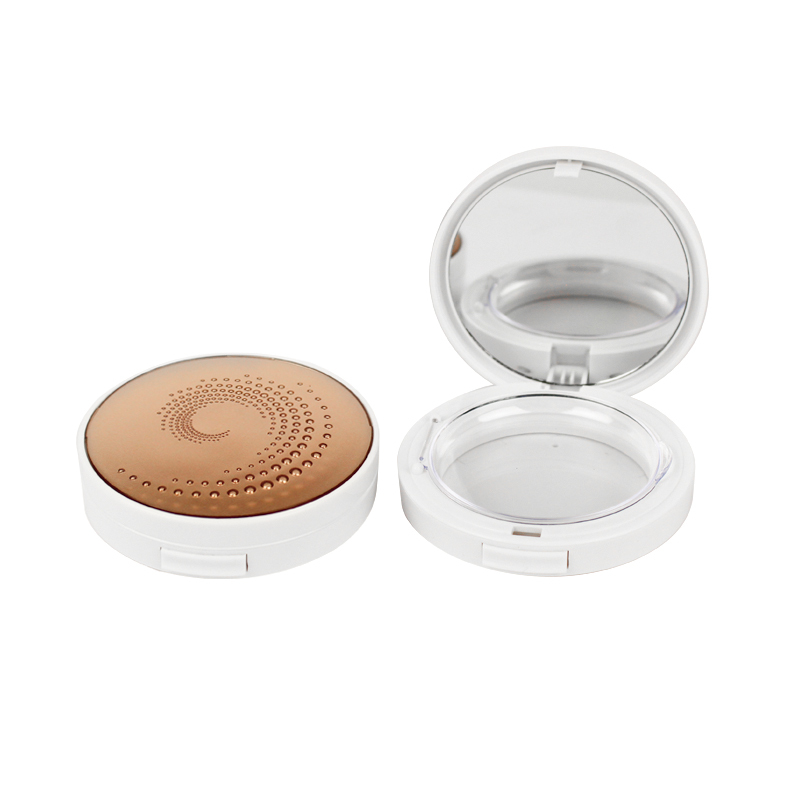 jinze round shape 3D print top cosmetic powder container compact powder case
