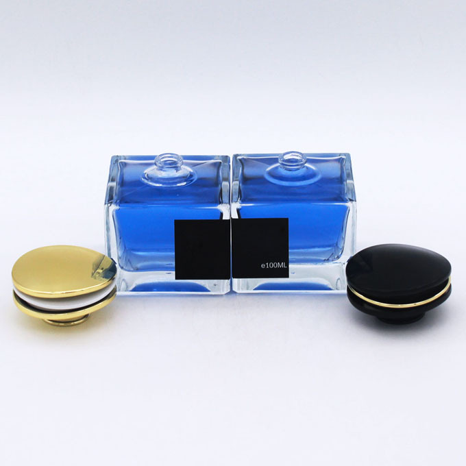 new design transparent cosmetic packaging square empty perfume glass spray bottle 100ml