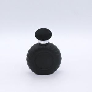 custom design empty black round cosmetic spray perfume bottles 100 ml glass