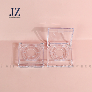 Jinze full transparent square colors eyeshadow makeup case packaging