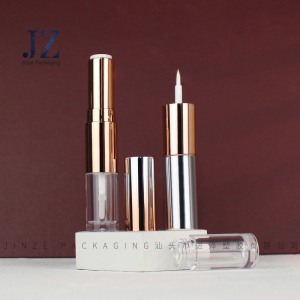 Jinze 2 in 1 two functions round lipstick tube lip gloss container or eyeliner serum bottle