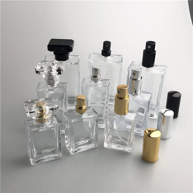 30ml 50ml 100ml Fragrance bottle perfume glass with black lid