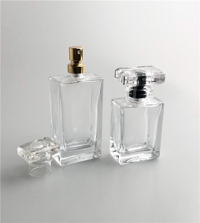 Perfume glass bottle spray 50 ml cosmetic packaging 