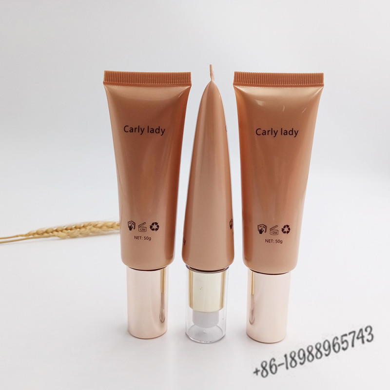 custom round cosmetic plastic packing 5 layers airless tube for eye cream squeeze tube cosmetics creams container 