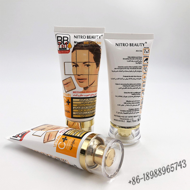 squeeze tube custom logo container for creams and lotions and bb cream cosmetic packaging plastic tube for skin