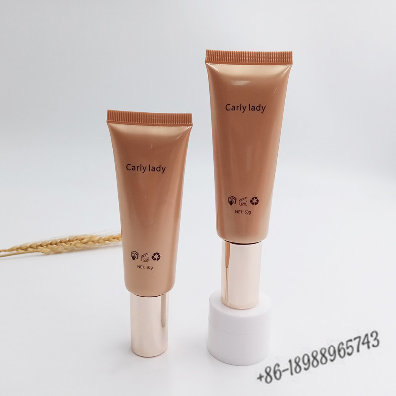 custom round cosmetic plastic packing 5 layers airless tube for eye cream squeeze tube cosmetics creams container 