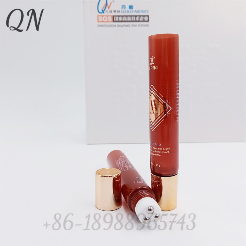 100g plastic cosmetic hand cream packing tubes for skincare cream tube plastic tube for eye cream with three roller balls
