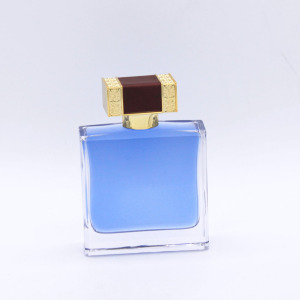 wholesale square luxury glass clear cosmetic packaging empty 100ml perfume bottle
