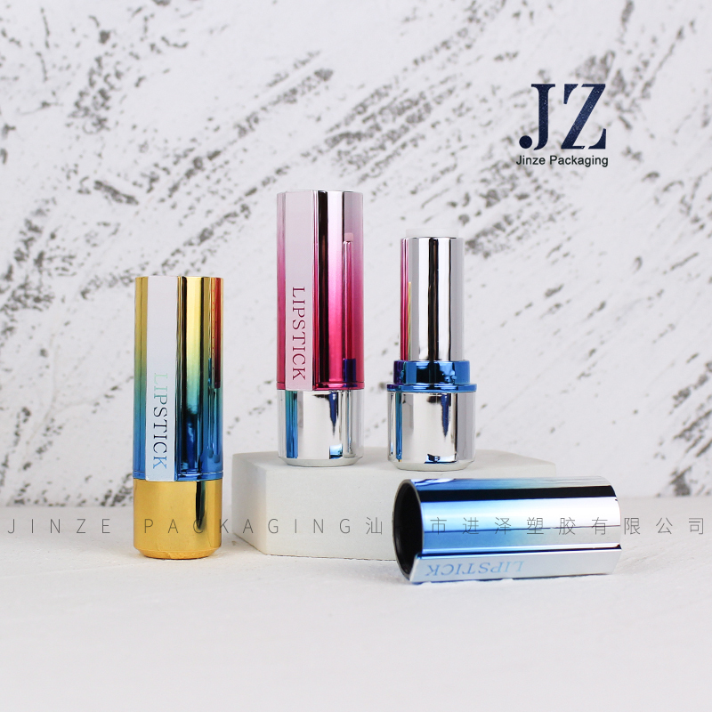 jinze gradient coating or transparent lid pen shape empty lipstick container