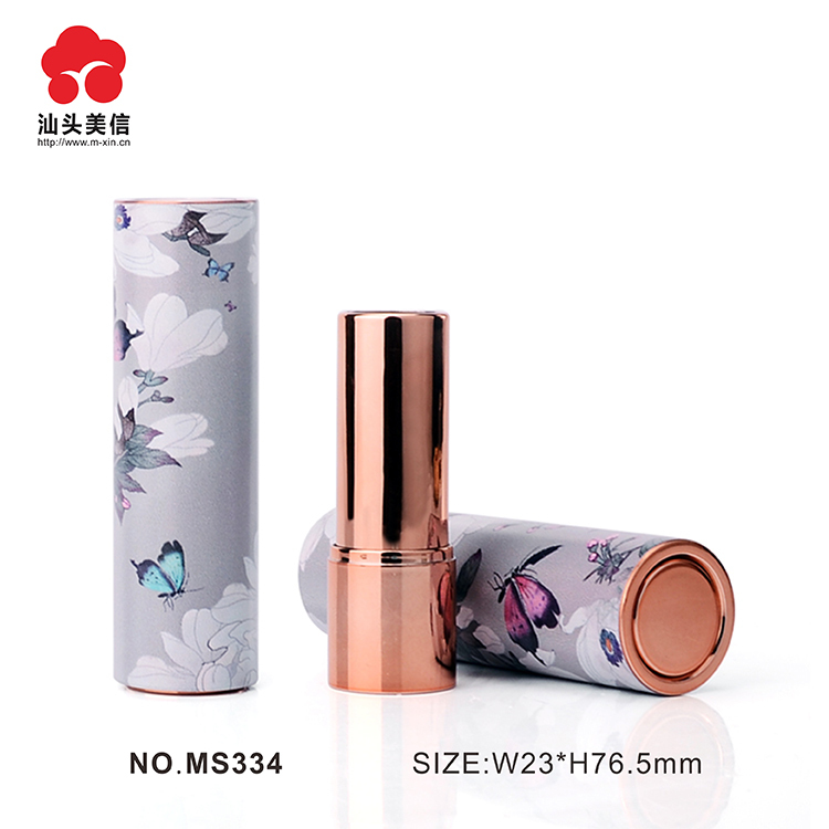 M-Xin Customized cosmetic packaging Fashionable Empty Round Shaped Unique Plastic Cosmetic lip balm Packaging