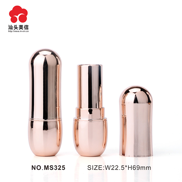 MX Free samples New Fashion Luxury gold color Round shape Lipstick Tube Packaging