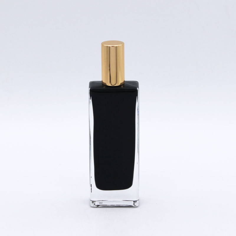 design black vintage luxury 100ml cosmetic spray empty glass perfume bottle