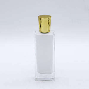 inner painting white 100ml luxury cosmetic spray glass perfume bottle empty
