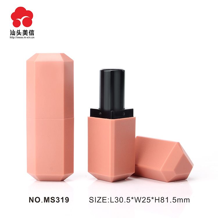 MX Customized China Style Empty Square Shaped Unique Plastic Cosmetic Lip Balm Tube  Lipstick tube Packaging