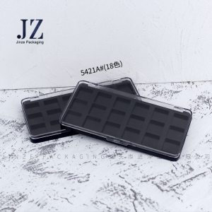 jinze 15 or 18 inner color transparent lid square empty eyeshadow packaging palette case