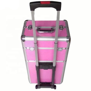 Large Capacity Makeup Storage Trolley Case Rolling Beauty Nail Student Train Kits Case With Drawers LOW MOQ Custom Logo 