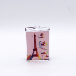 hot transfer printing empty cosmetic perfume container square glass bottle