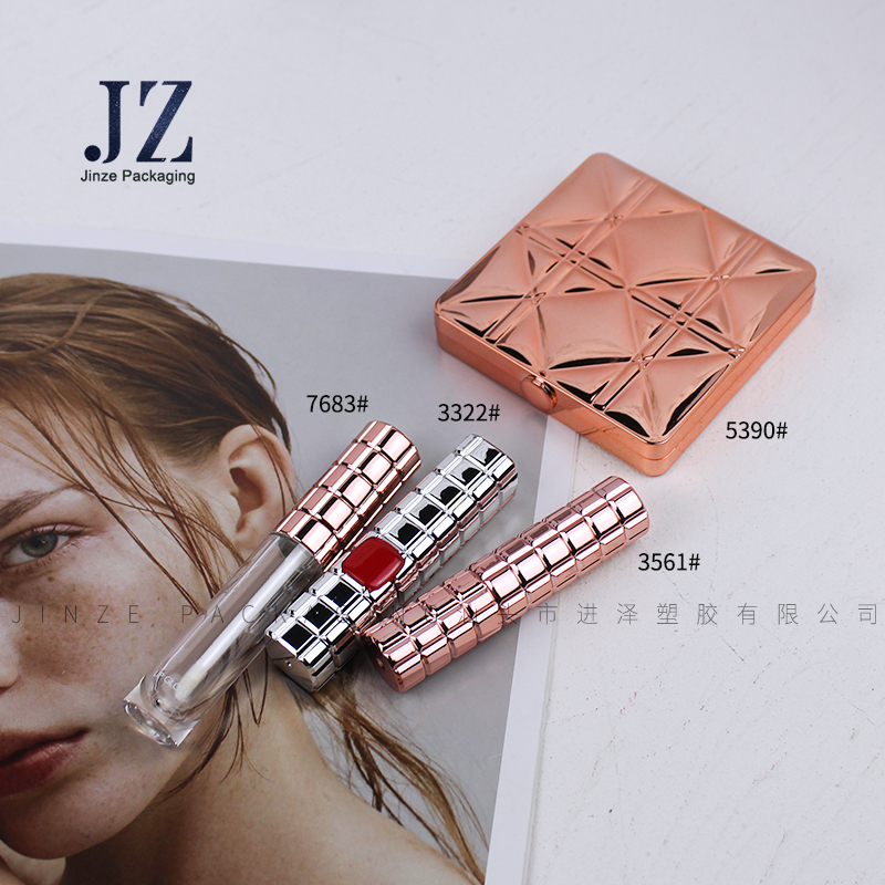 jinze special design antique lipstick tube lip gloss container eyeshadow case makeup set