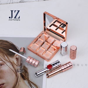 jinze special design antique lipstick tube lip gloss container eyeshadow case makeup set