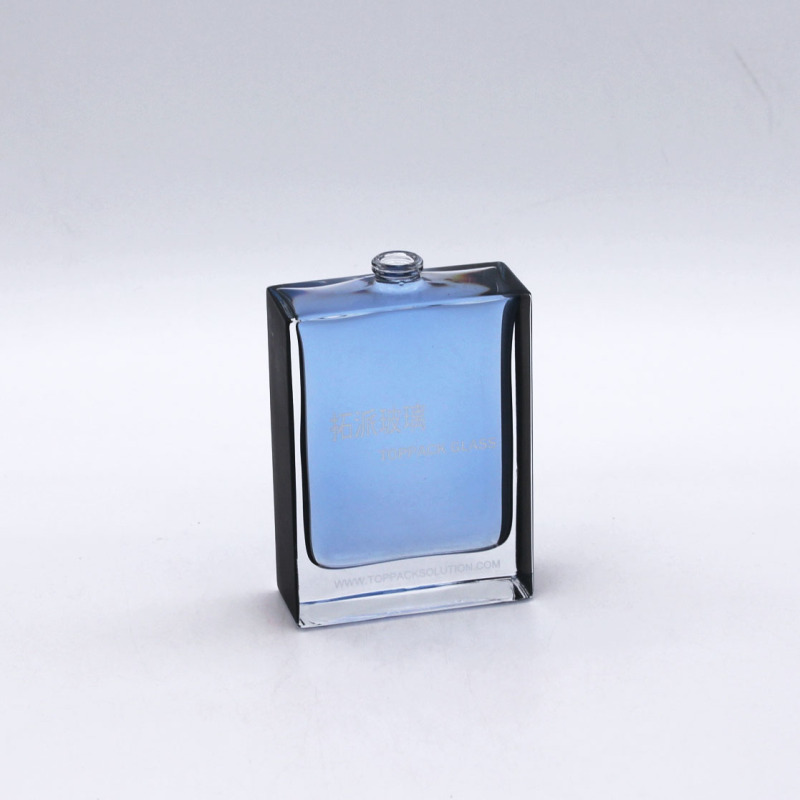 design new empty cosmetic perfume container 100 ml square glass bottle
