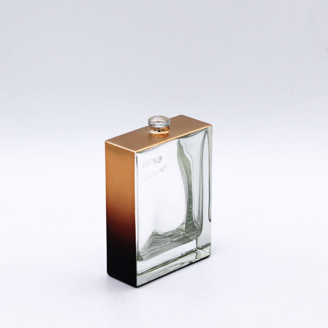 design new technology empty rectangle cosmetic perfume 100ml clear glass bottle