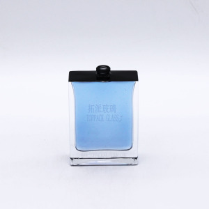 wholesale 100ml transparent rectangle perfume clear glass bottles cosmetics