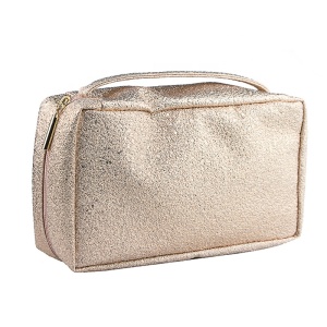 Hot Sale Rose Gold Travel Brush Case Glitter Makeup Case Cosmetic Brush Case With Brush Holders 