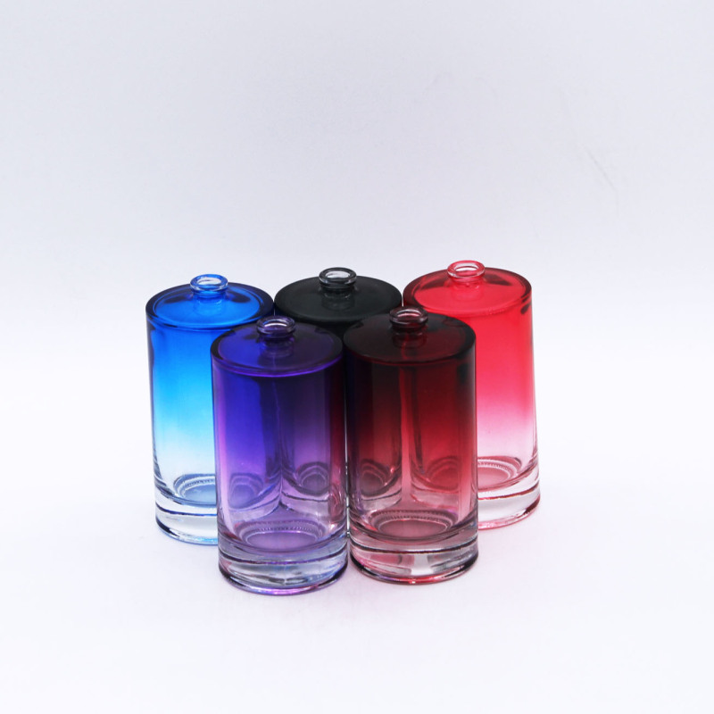 customizable gradual coating colorful empty cosmetic perfume glass bottle 100ml