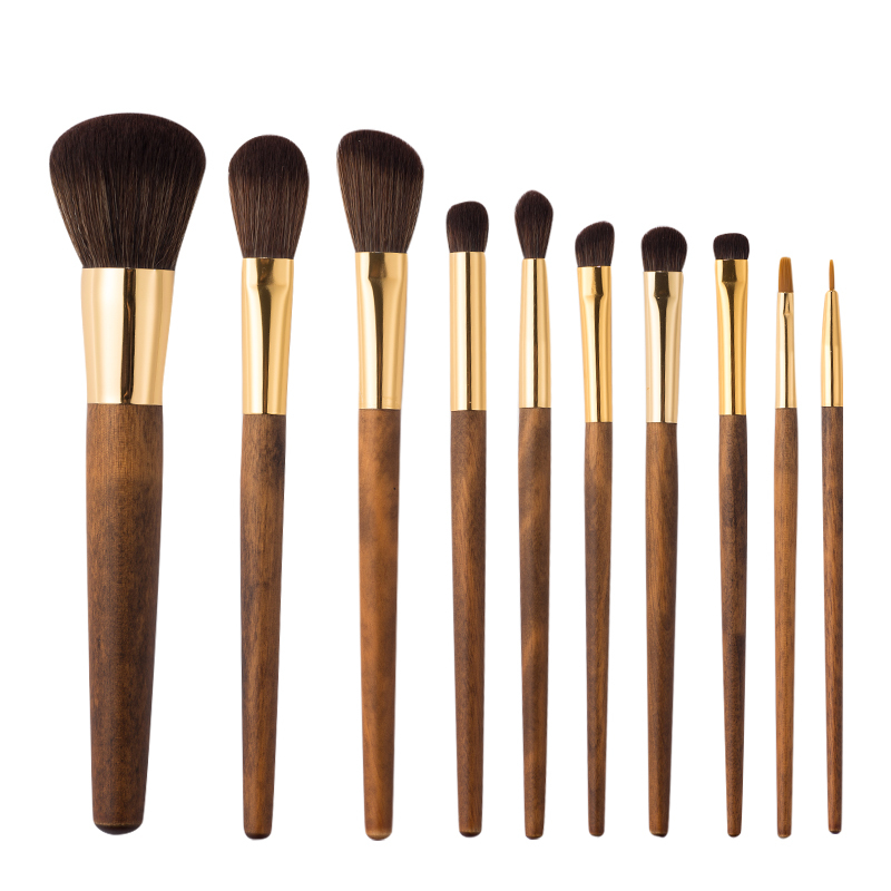 Hot Sale 10Pcs Dense Natural Face High Quality Makeup Brush Set 