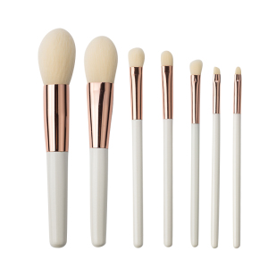 Oem 7Pcs Flat Soft Detail White Cosmet Professional Makeup Brush Set