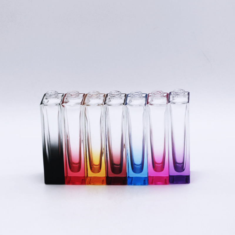 gradual coating bottom colored 50ml clear cosmetic glass empty perfume bottles