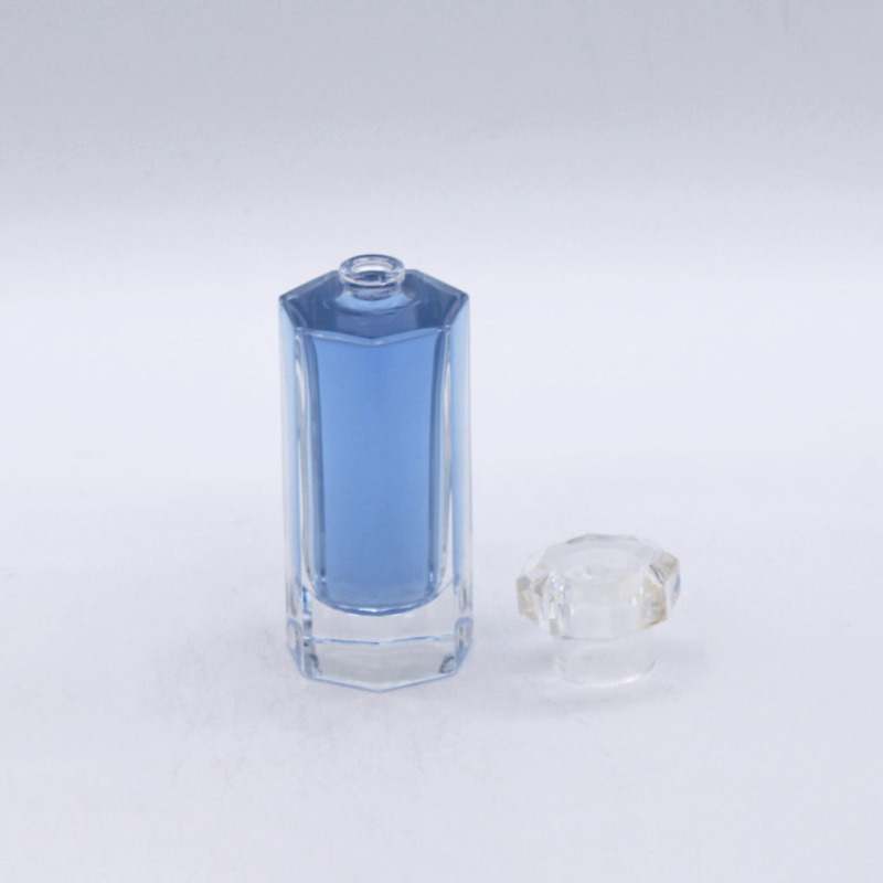 supplier design hexagon shaped empty glass cosmetic clear perfume bottles