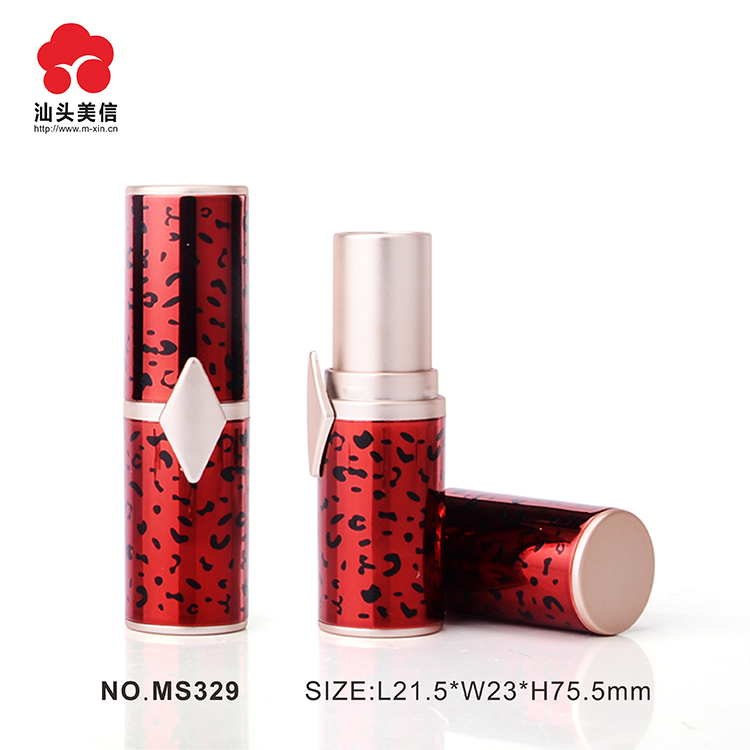 MX Free samples New Fashion Shiny Red color Round Shape Lipstick Tube Packaging
