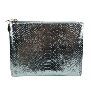 New Arrival Snake Python Cosmetic Make Up Bag Fashion Custom Logo Cosmetics Bag For Gift 