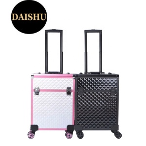 Professional Make Up Artist s Nail File Case Aluminium Cosmetic Makeup Travel Trolley Cases With Universal Caster Wheels 
