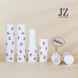 Jinze RTS round cute cherry 11.1mm inner lip balm tube container could direct filling without mold