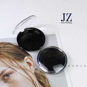Jinze round shape custom color compact press powder case empty cosmetic powder packaging
