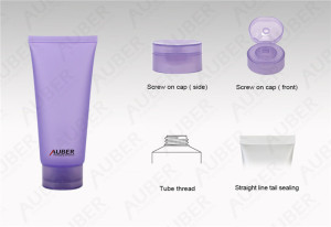 D45mm Purple Semi Transparent Tube Cosmetic Packaging