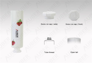D25mm Fruit Aluminum Hand Cream Tubes Plastic Packaging