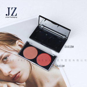 Jinze 2 colors eye shadow case empty highlight palette packaging with mirror or transparent lid