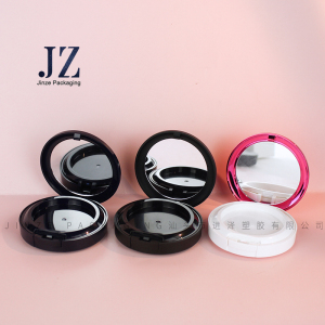 Jinze round empty makeup compact powder case with mirror custom color