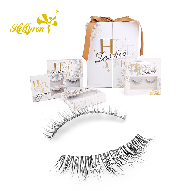 Natural looking super fine band faux mink eyelashes